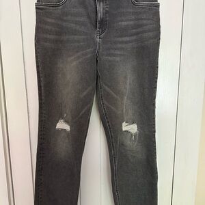 Kut from the Kloth Gray Skinny Distressed Jeans